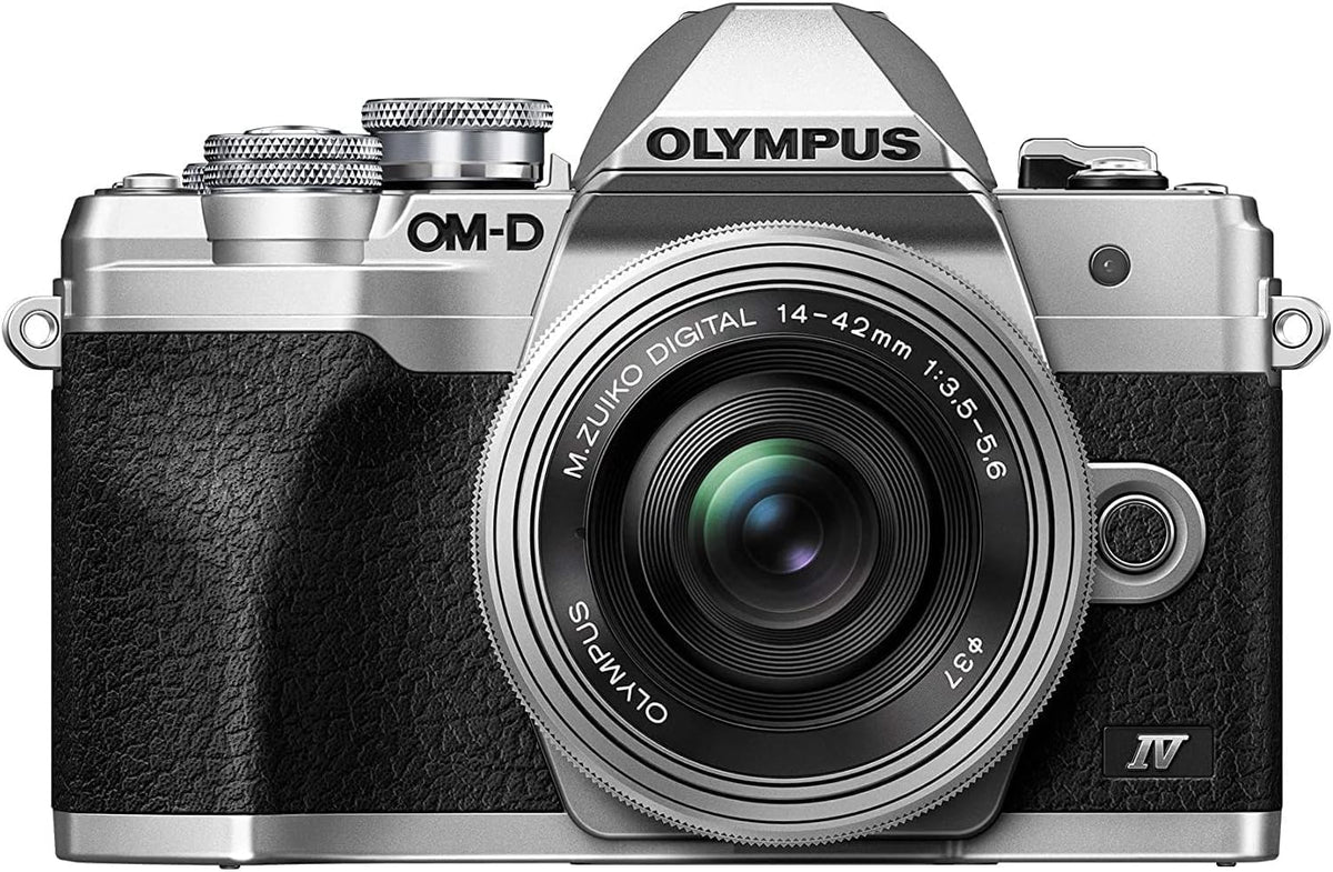 Olympus OM-D E-M10 Mark IV Micro-Four-Thirds-Systemkamera-Kit - 20 MP CMOS Sensor und 5 Achsen Bildstabilisierung - M.Zuiko ED 14 bis 42 mm EZ Pancake - Autofokus WLAN Silber