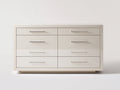 Kommode mit Schubladen Hochglanz Weiß 140x40x80 cm 6 Schubladen Modern Schlafzimmer Wohnzimmer
