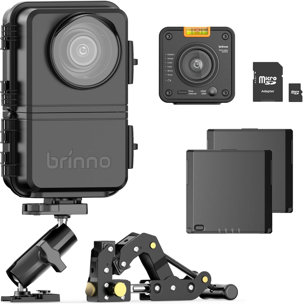 Brinno BCC5000 4K WLAN Zeitraffer Kamera Bundle - HDR für Bauprojekte - IP65 Gehäuse und Bluetooth - App Steuerung mit bis zu 6 Monaten Akkulaufzeit