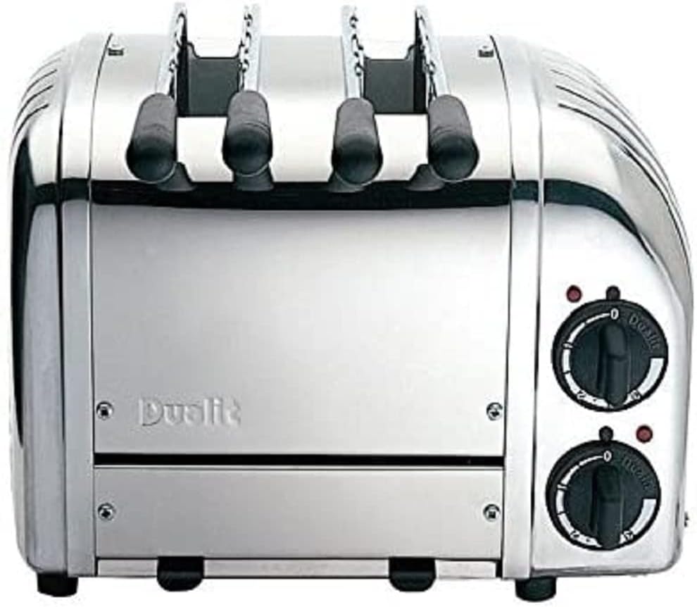Dualit Sandwich Toaster - 2 Schlitze für Sandwiches - 1500 Watt Edelstahlgerät - Polierte Oberfläche in Silber für schnelle Zubereitung