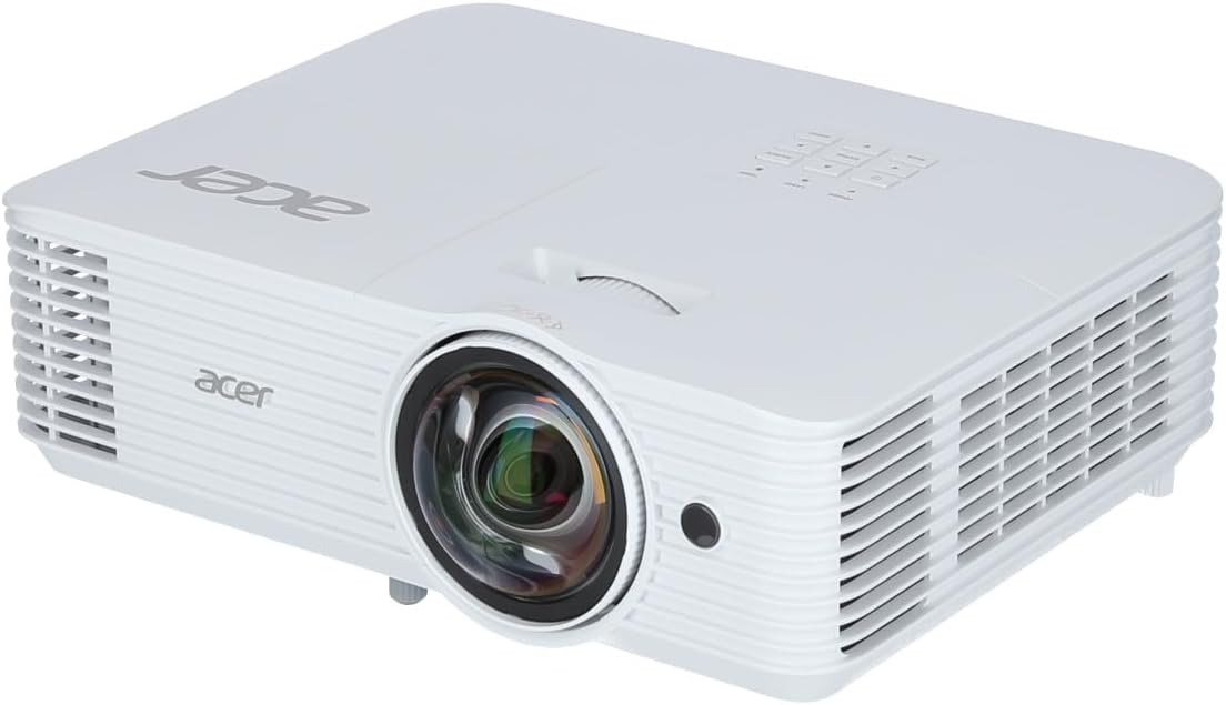Acer H6518STi Kurzdistanz DLP Beamer - Full HD 1080p mit 3500 ANSI Lumen - 3D Ready und 10000 zu 1 Kontrast - HDMI und Trapezkorrektur