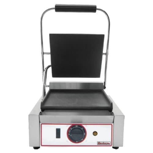 RESTAURANT STORE RS 1717 Kontaktgrill - Einzelne glatte Gusseisen Grillplatte - Sandwichmaker für Toast und Pizza - Elektrische Grillplatte mit 11 kg Gewicht