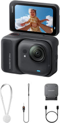 Insta360 GO Ultra Mini Action Kamera - 4K freihändige POV Cam mit FlowState Stabilisierung - Bis zu 200 Minuten Akku und 10 m wasserdicht - Kompakte Kamera in Nachtschwarz
