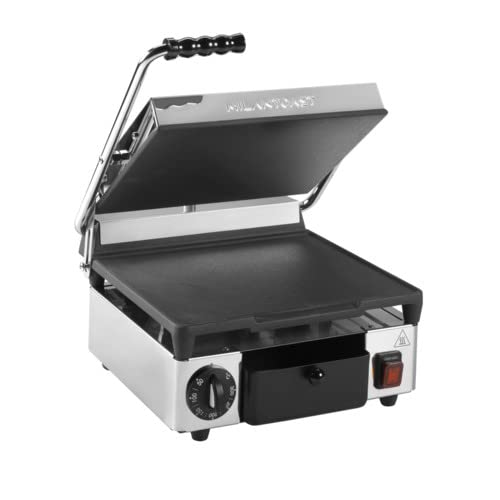 Gusseisen Platte RS 9416 - Single Glatte Grillplatte für Toast und Sandwiches - Elektrischer Sandwich Grill mit 2900 Watt - 230 Volt für Pizza