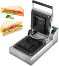 Elektrischer Sandwich Toastmaker - Beidseitige Heizflächen mit Antihaftbeschichtung - Temperaturregelung und wärmeisolierter Griff - Für privaten und gewerblichen Einsatz