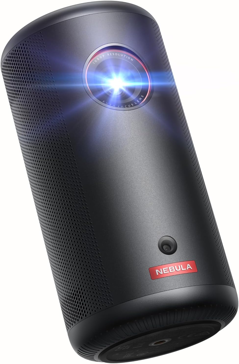 Nebula Capsule 3 Mini Beamer - 1080p Full HD mit 200 ANSI Lumen - Google TV Netflix und Dolby Digital - Tragbarer DLP Projektor mit 120 Zoll Bild und 2,5 Stunden Akku
