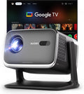 Aurzen Boom Mini 4-in-1 Smart Beamer - Tragbarer Google TV Projektor mit 500 ANSI Lumen - 20 Watt Dolby Audio und ToF Autofokus - Full HD 1080p mit 4K Unterstützung in Schwarz
