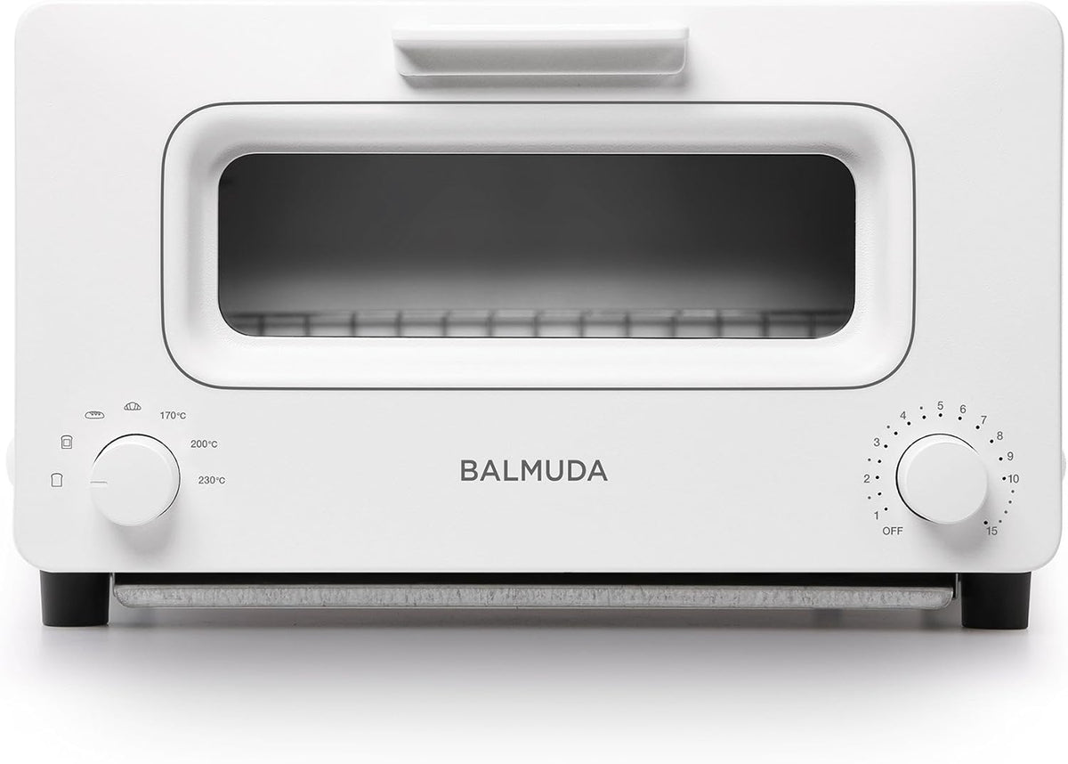 Balmuda K01E-WS Dampf Toaster - 1300W elektrischer Dampfofen Toaster - Weiß mit 4,3 kg Gewicht - für Brot und Backwaren in der Küche