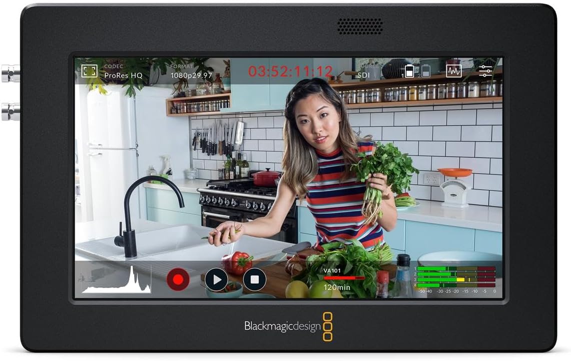 Blackmagic Design Video Assist 5 3G OB02655 - Tragbarer 5 Zoll Videomonitor und Recorder - HDMI und 3G SDI Anschlüsse - SD Kartenaufnahme für kompatible Kameras