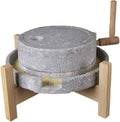 Getreidemühle aus Naturstein - Manuelle Steinmühle zum Nassmahlen und Trockenmahlen - Handgetreidemühle für Weizen Getreide und Mandeln - 20 cm