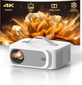 Beamer Passend für Netflix Dolby Audio - 1600 ANSI mit HDR10 und 4K Unterstützung - eARC CEC Auto Fokus und Trapezkorrektur - Bluetooth 5.4 WiFi 6 für Familienkino und Partys