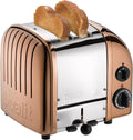 Dualit Classic NewGen Toaster für 2 Scheiben - handgefertigter Kupfer Toaster - austauschbare ProHeat Heizelemente - mechanischer Timer und Auftaufunktion