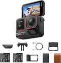 Insta360 Ace Pro 2 Flash Print-Bundle - Wasserdichte 8K Action Cam mit Leica Optik und Dual KI Chip - 1,3 Zoll Sensor für Schwachlicht - Xplorer Pro Grip Kit Nachtschwarz