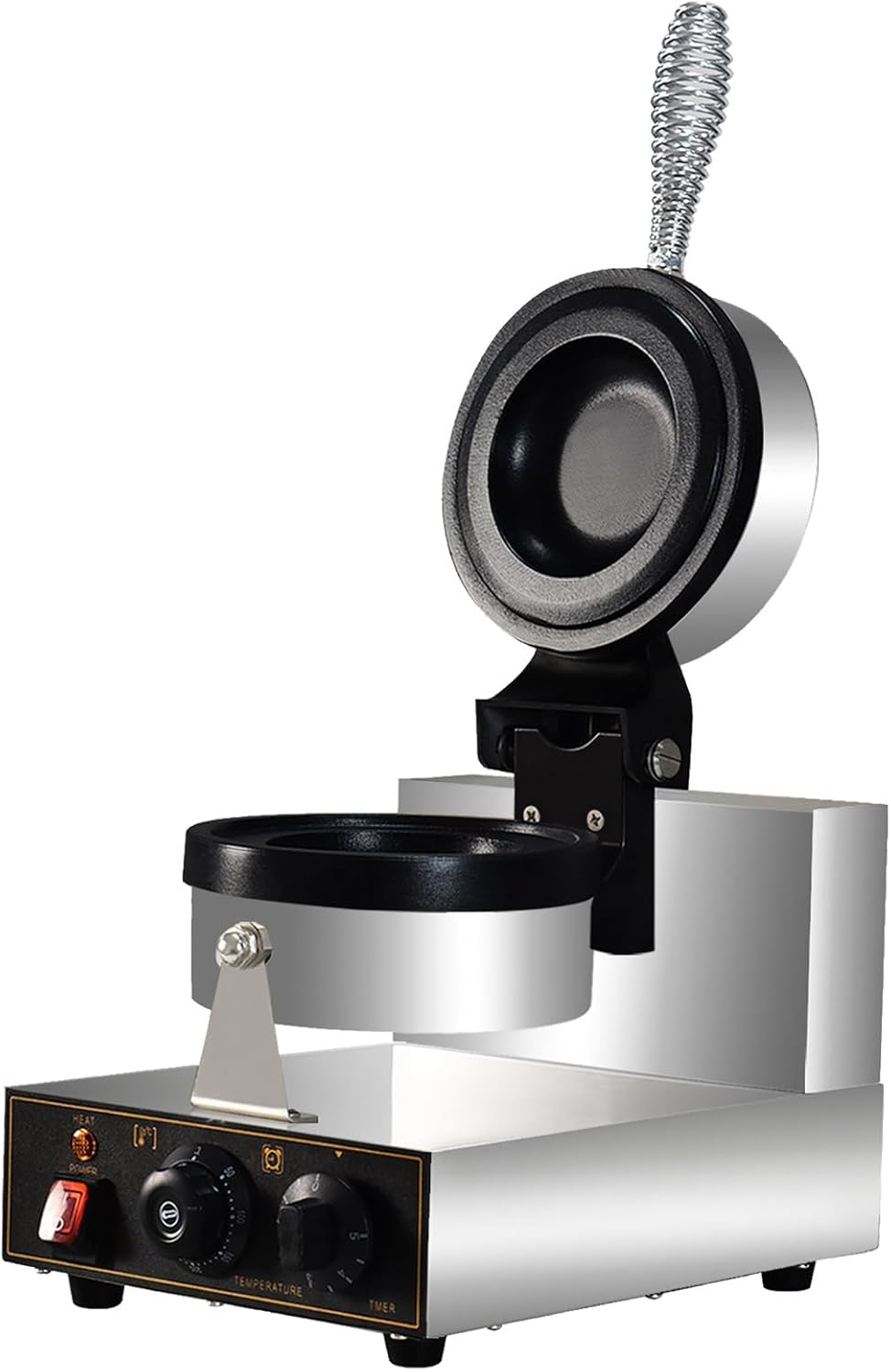VNATWGOO SingleHead UFO Burger Maschine - 1300 Watt Panini Presse mit Temperaturregelung und Timer - Doppelseitige Heizung - Antihaft Sandwich Waffeleisen