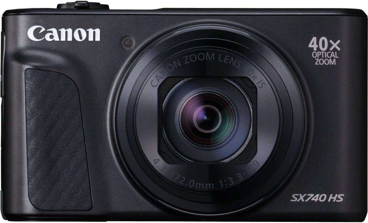 Canon PowerShot SX740 HS Schwarz - kompakte Digitalkamera mit 40fach optischem Zoom - optische Bildstabilisierung und MP4 Video - Reisekamera für weit entfernte Motive und Alltag