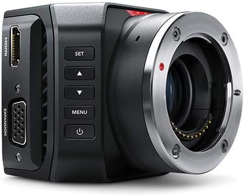 Blackmagic Design Micro Studio Camera 4K - kompakte 4K Studio Videokamera mit CMOS Sensor - SDXC Speicherkartensteckplatz - SDI und USB Anschlüsse