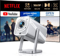 Smart Beamer 4K Heimkino - 1080p Full HD mit 600 ANSI Lumen - Autofokus und automatische vertikale Trapezkorrektur - WiFi 6 Bluetooth Dolby Audio und 360 Grad Standfuß