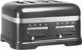 KitchenAid Artisan 5KMT4205 Toaster - Vier Schlitze für bis zu 4 Scheiben - 2500 Watt Leistung - Edelstahlgehäuse in Medaillon Silber für Brot und Toast