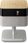 Epson Lifestudio Flex Plus EF-72 - 4K Pro UHD Smart Projektor mit Google TV - Bose Sound und LED Seitenlicht - Eiche mit verstellbarem Ständer