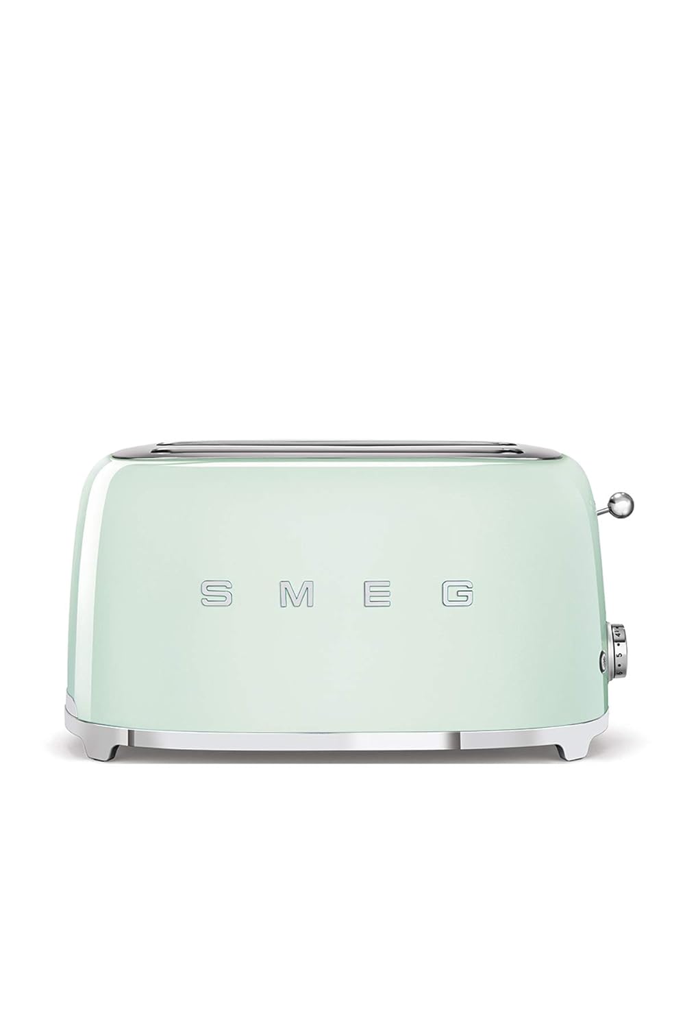 Smeg TSF02PGEU Toaster für 2 Scheiben - 950W mit 2 langen Schlitzen - 6 Bräunungsstufen - Pastellgrün mit Bagel Auftau und Aufwärmfunktion