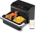 COSORI Heißluftfritteuse 2 Kammern TF102S - Dual Blaze TwinFry 10 Liter Airfryer - 4 Heizrohre und flexible Kammern - 3D Heiztechnologie bis 240 Grad Celsius
