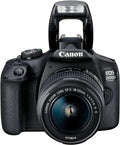 Canon EOS 2000D Spiegelreflexkamera - 24,1 MP APS-C CMOS Sensor und DIGIC 4 Plus - EF-S 18 bis 55 mm IS II Objektiv - Full HD Video und WLAN in Schwarz