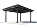 Pavillon Metall Schwarz 300x300x230 cm - Garten Pavillon Pergola Outdoor Modern Design